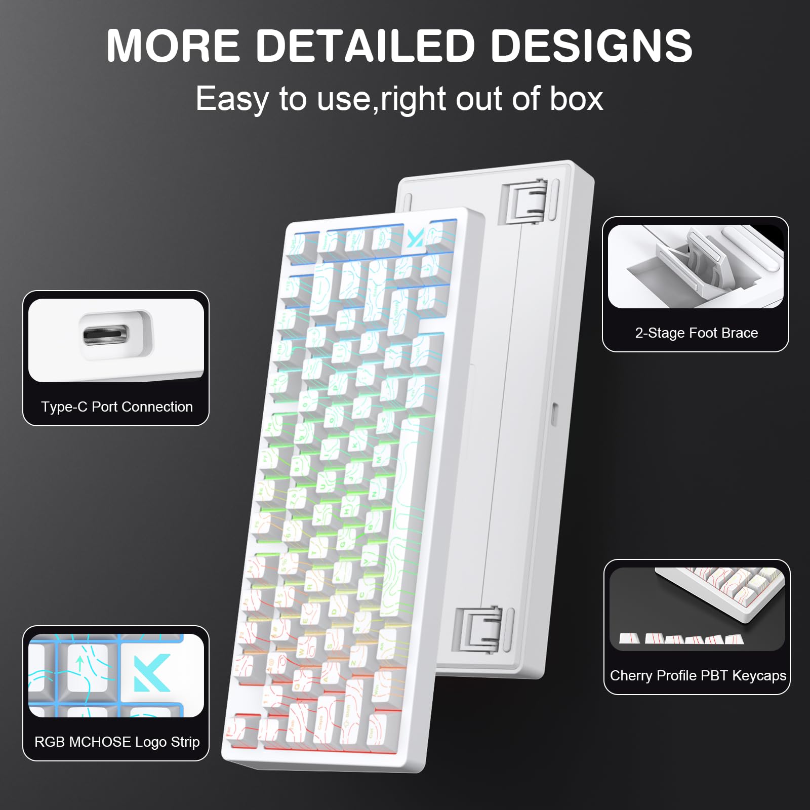 Amazon | CMOKIFULY x MCHOSE Jet75 磁気キーボード、75%有線