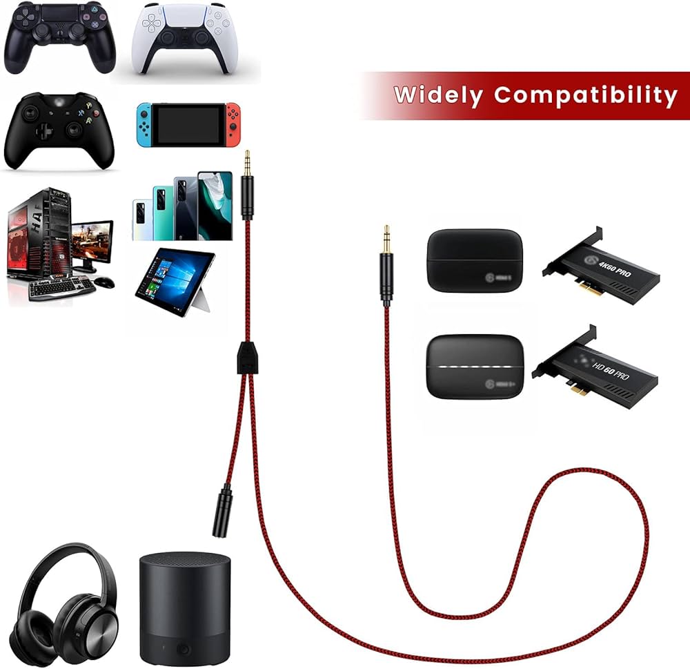 Amazon.com: Koffmon HD60 S Chat Link Cable,6.6ft Replacement Chat