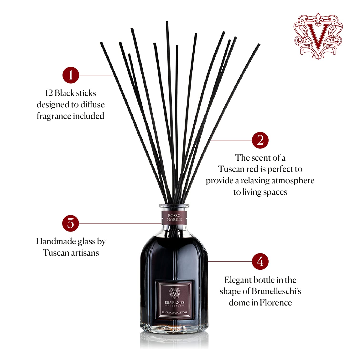 Amazon.com : Dr. Vranjes Rosso Nobile Diffuser 500ml : Aroma