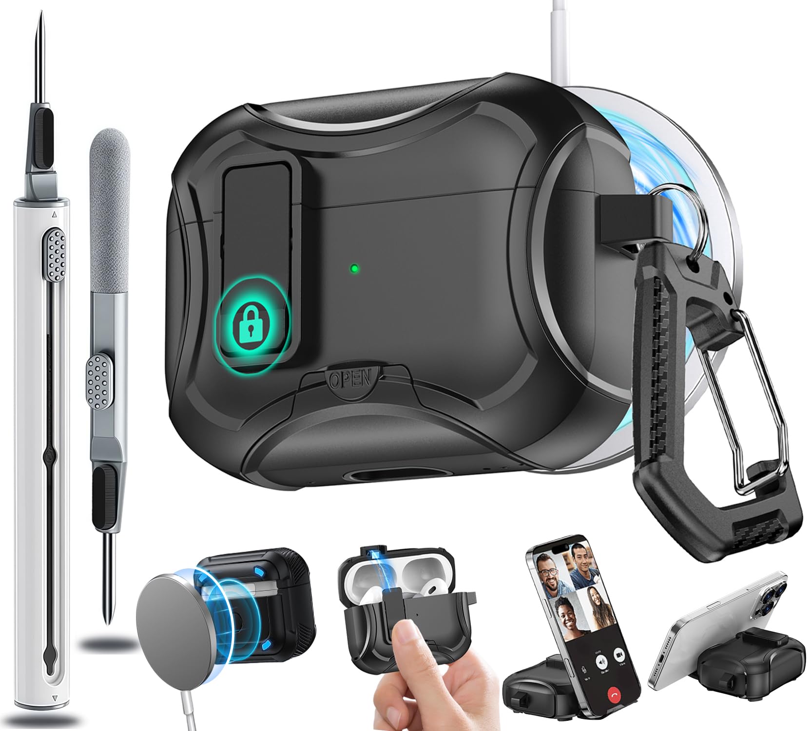 AirPods Pro2 本体 充電ケース付き araree AirPods Pro 2 ハードクリア