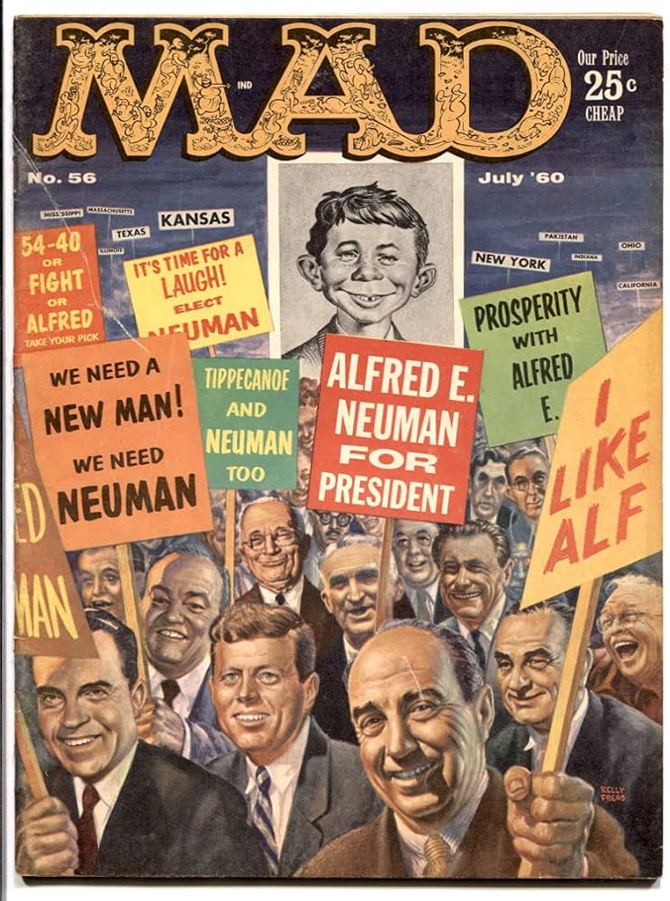 Amazon.com: Mad Magazine #56-ALFRED E NEUMAN FOR PRESIDENT- vg+