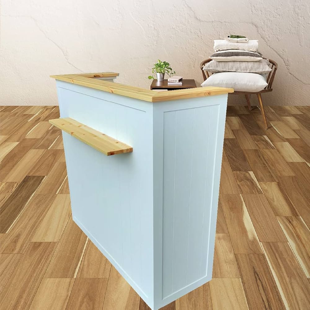 Amazon.co.jp: レジカウンター おしゃれ スリム ホワイト 完成品 受付