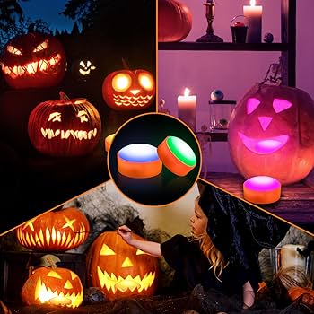 Amazon.com: Litake 6 PCS RGB Halloween Pumpkin Light with Remote