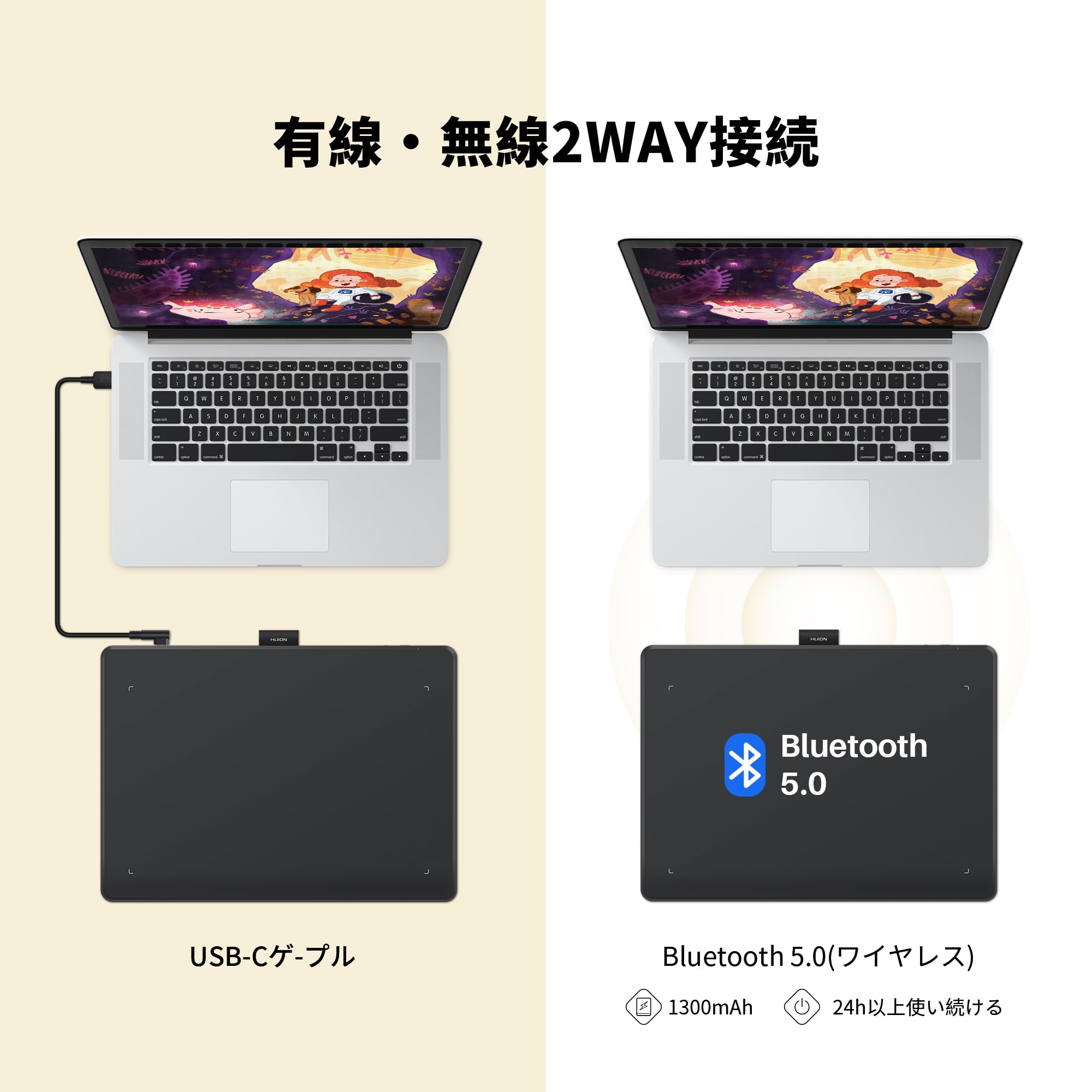 Amazon | HUION Inspiroy Frego M 無線ペンタブ 板タブ ワイヤレス