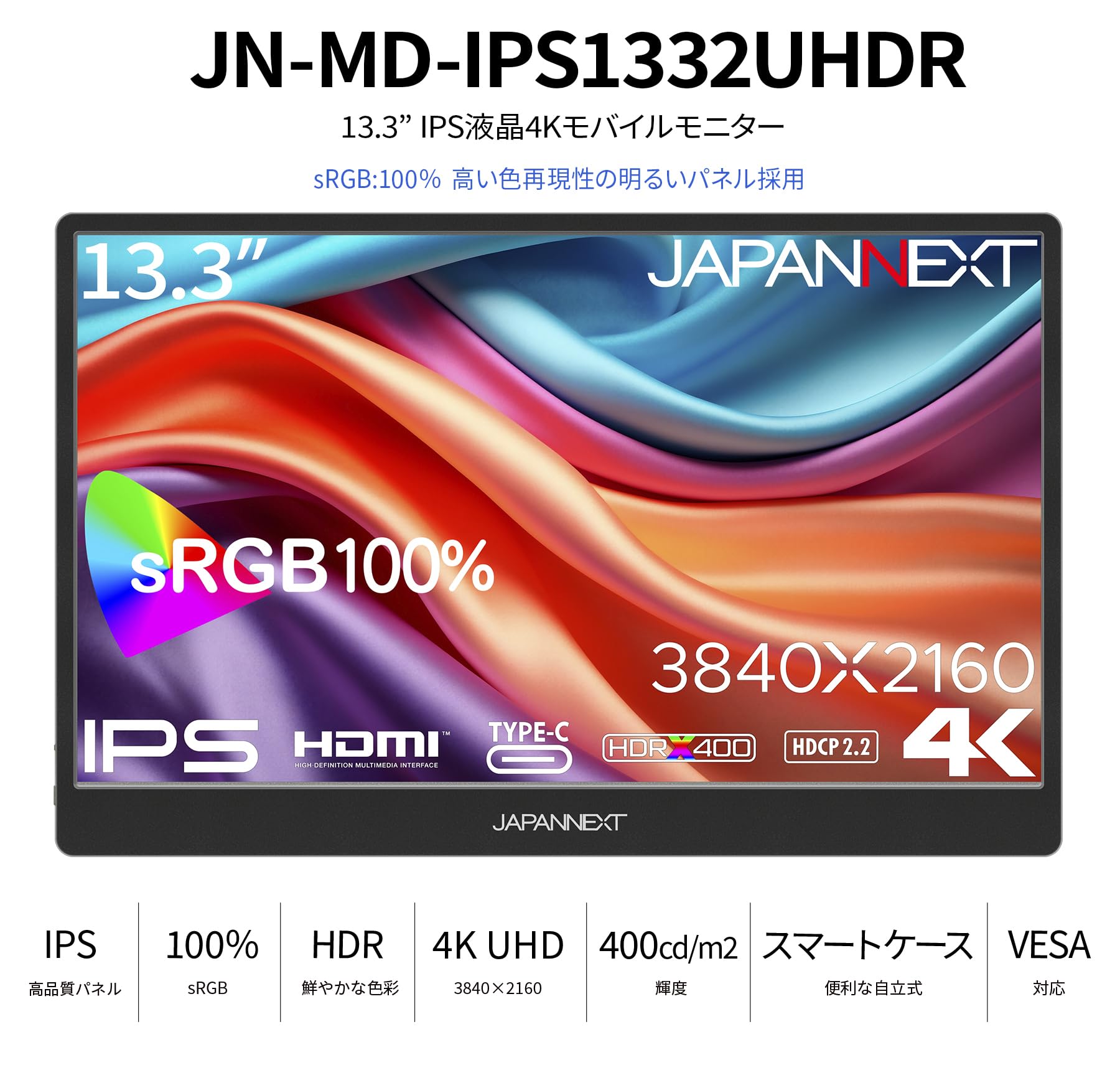 Amazon.co.jp: JAPANNEXT 13.3インチ モバイルモニター IPS パネル 4K