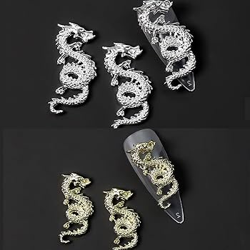 Amazon | Liroyal ネイルパーツ ドラゴン (40個入り) 中国風 3D立体