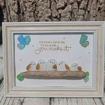 Amazon.co.jp: シーグラスアート 幸せのシマエナガ : おもちゃ