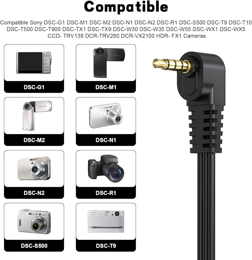 Amazon.com: VMC-20FR AV Cable Compatible with Sony Cameras