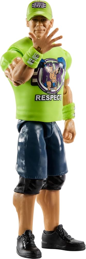 Mattel WWE Action Figure, 6-inch Collectible John Cena with 10