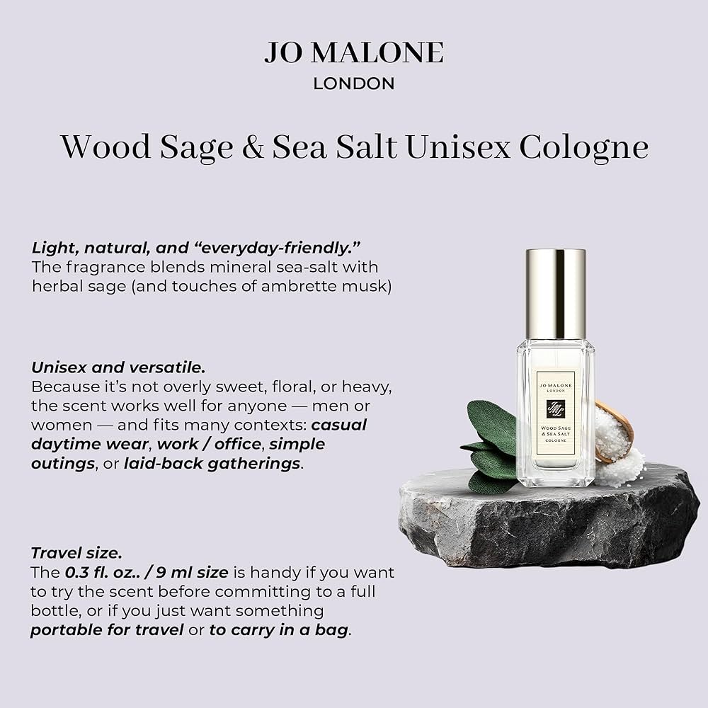 Amazon.com : Jo Malone Wood Sage & Sea Salt Cologne Deluxe Sample