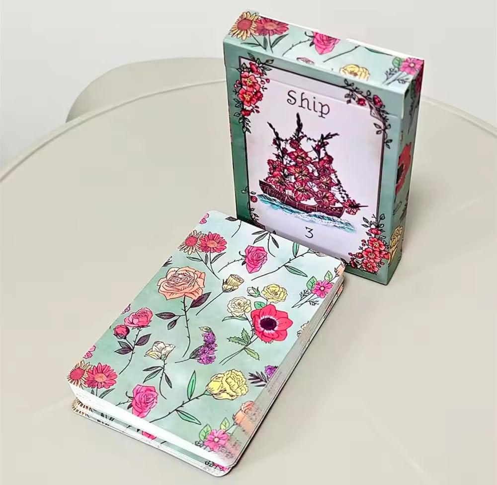 Amazon.co.jp: 花の装飾ルノルマンカード、36枚セット、中世の神秘的な