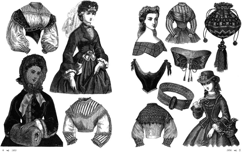 ヴィクトリアンファッション素材集 エレガントな965点のイラスト