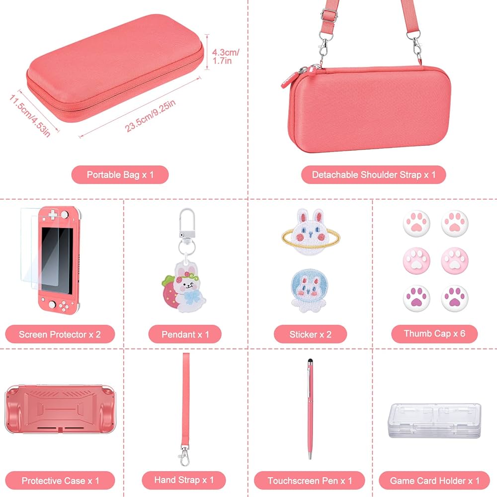 Amazon.com: innoAura Switch Lite Case 18-in-1 Accessories Bundle