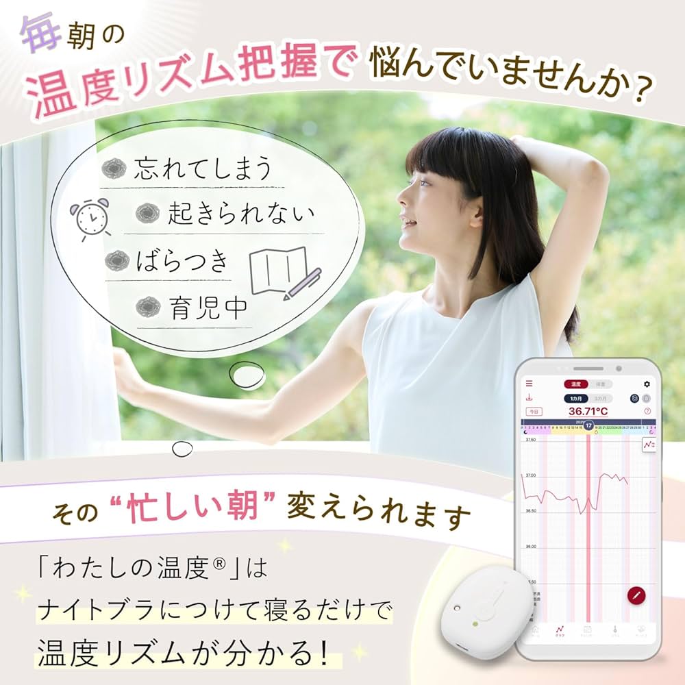 Amazon.co.jp: 【つけて寝るだけ】 わたしの温度 婦人 基礎 妊活 温度