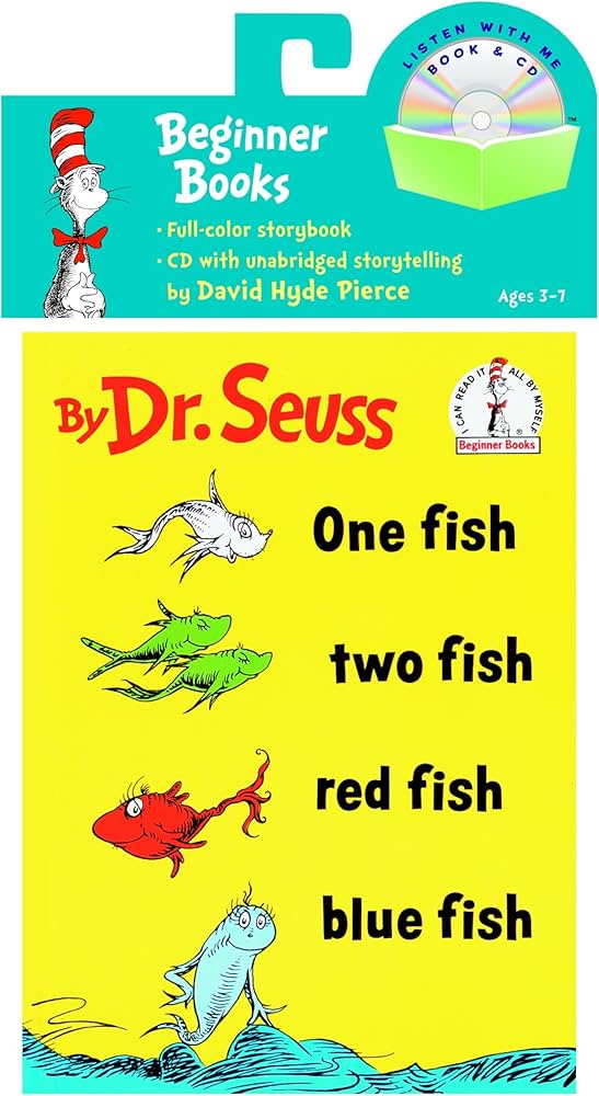 Amazon.com: One Fish, Two Fish, Red Fish, Blue Fish Book & CD