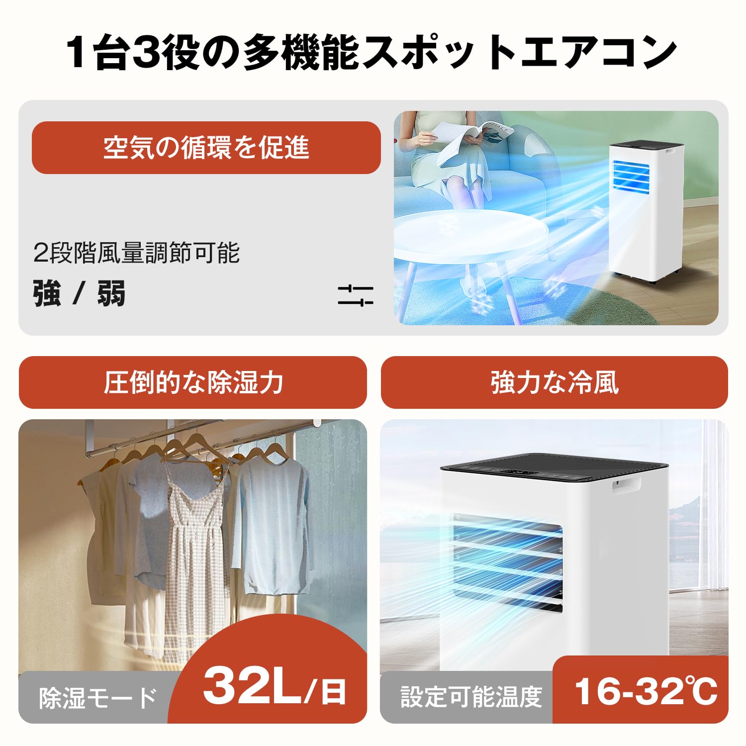 Amazon | Vaculim スポットクーラー スポットエアコン 工事不要 置き型