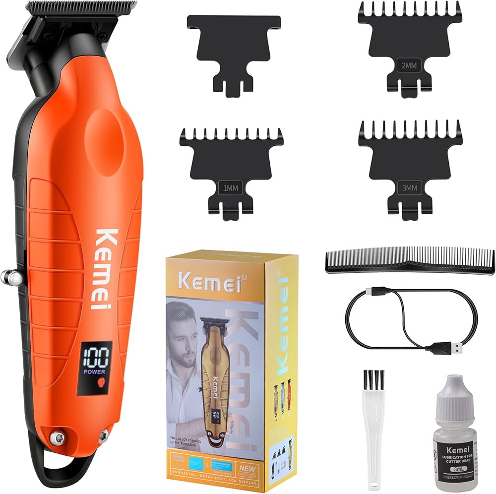 Amazon.com: KEMEI 2293 Zero Gapped Hair Trimmer for Men, Cordless