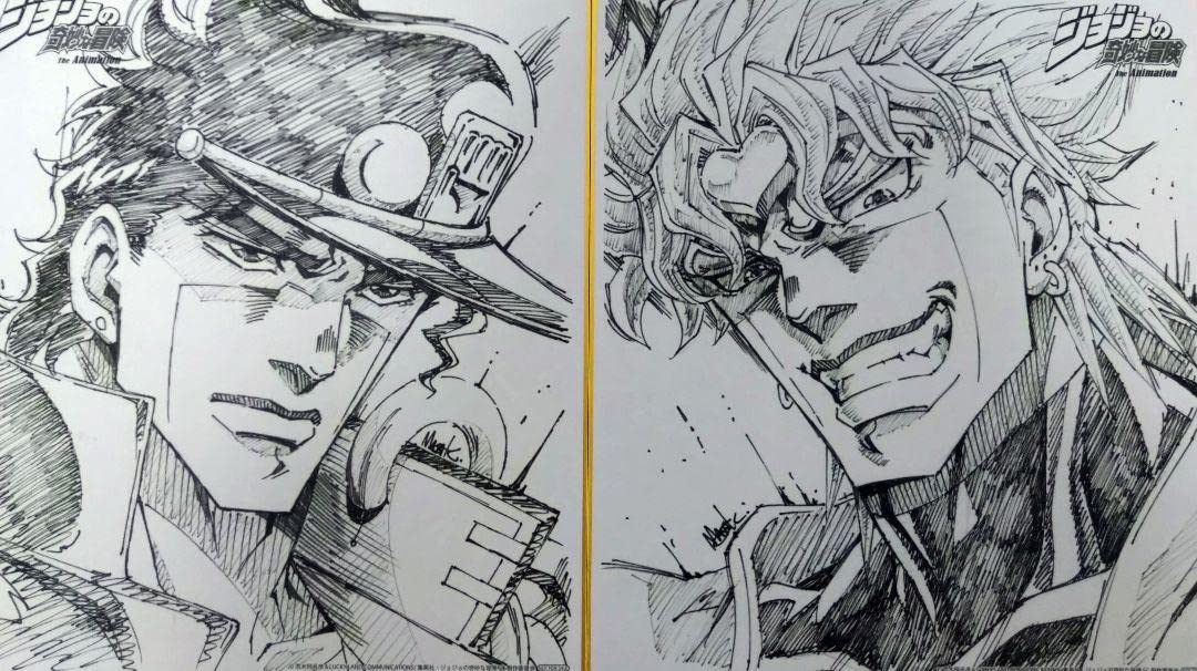 Amazon.co.jp: ジョジョの奇妙な冒険 空条承太郎 DIO 複製色紙 BOX