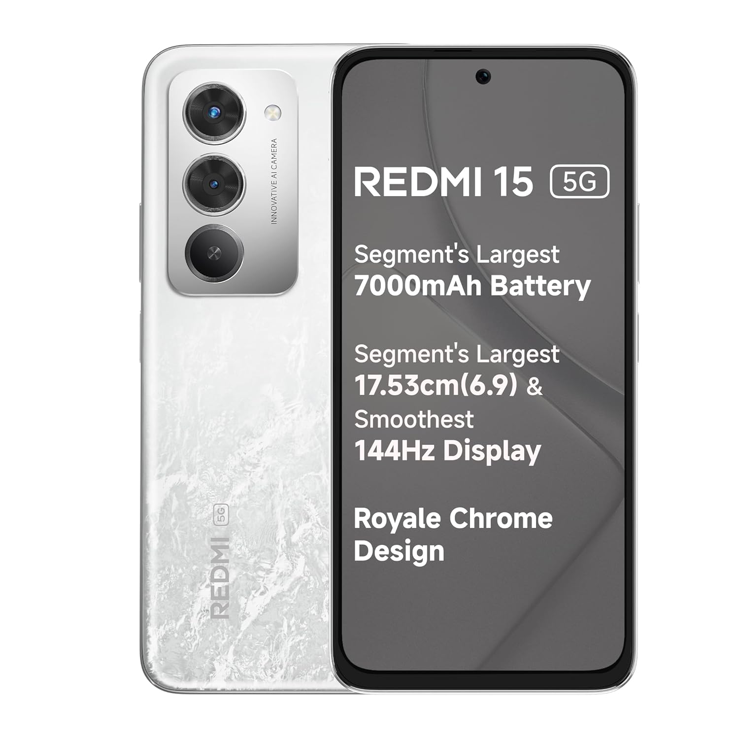 Redmi 15 5G (Black 6GB+128GB) 50MP AI Camera 