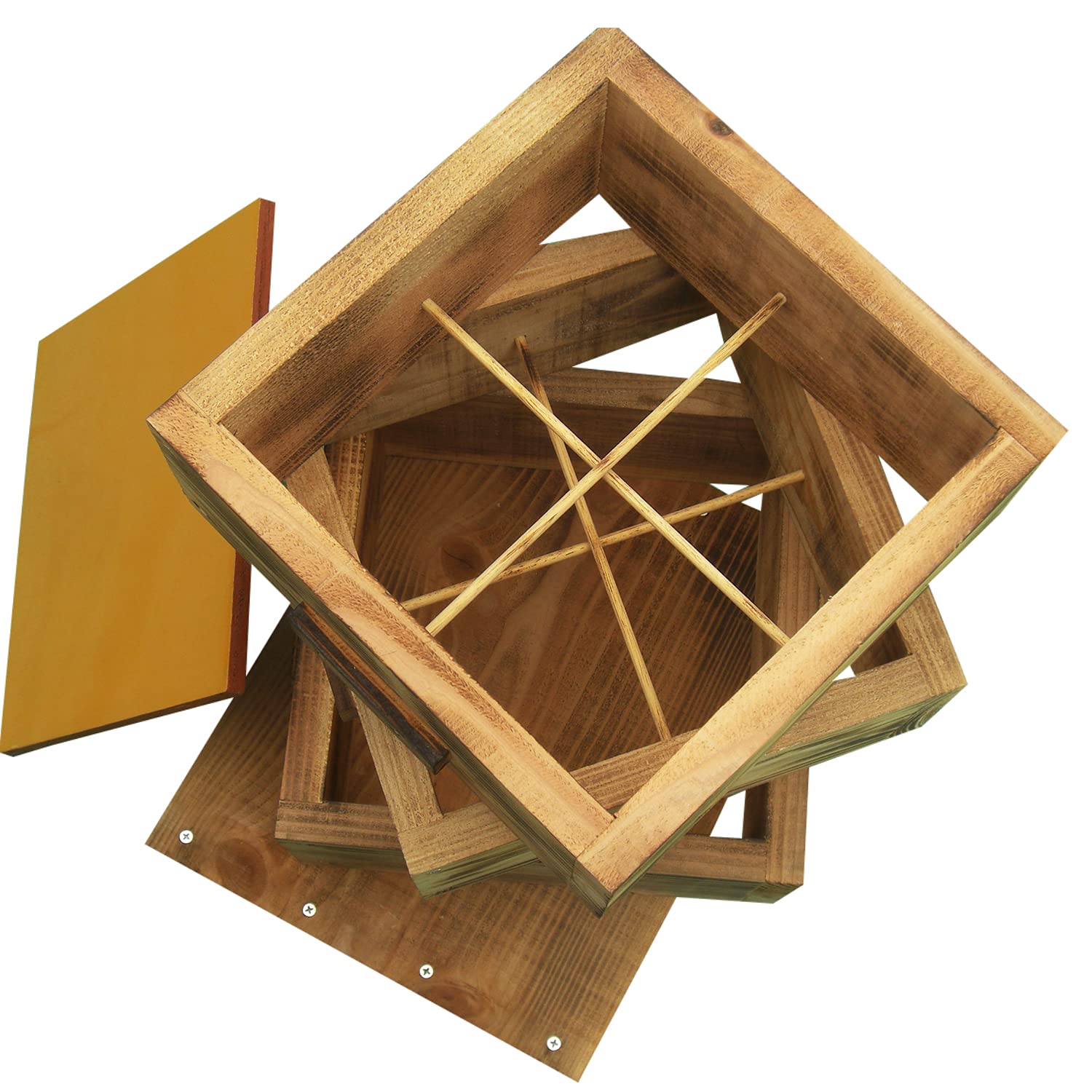 Amazon.co.jp: 日本蜜蜂 ミツバチ 巣箱 日本みつばち 重箱式巣箱 3段