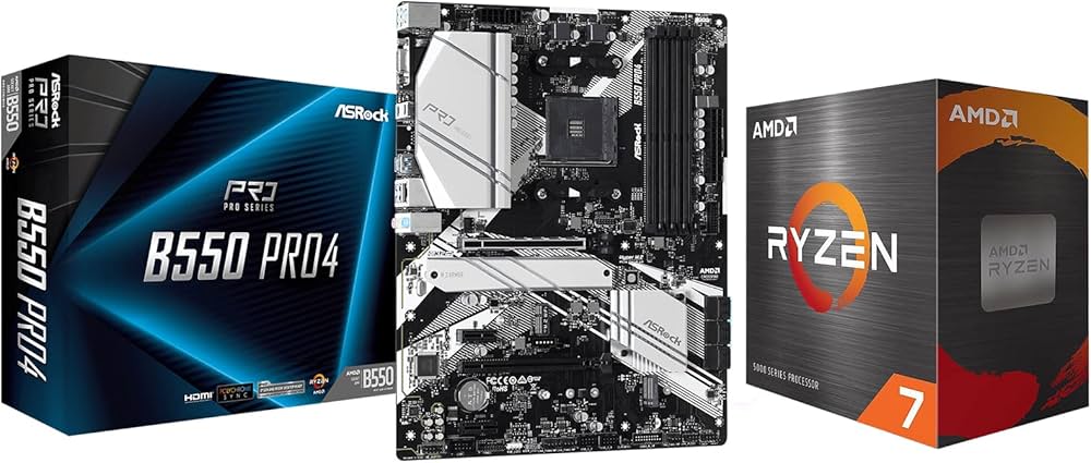 Amazon | ASRock B550 PRO4 ATX マザーボード (M.2, PCIe 4.0, SATA