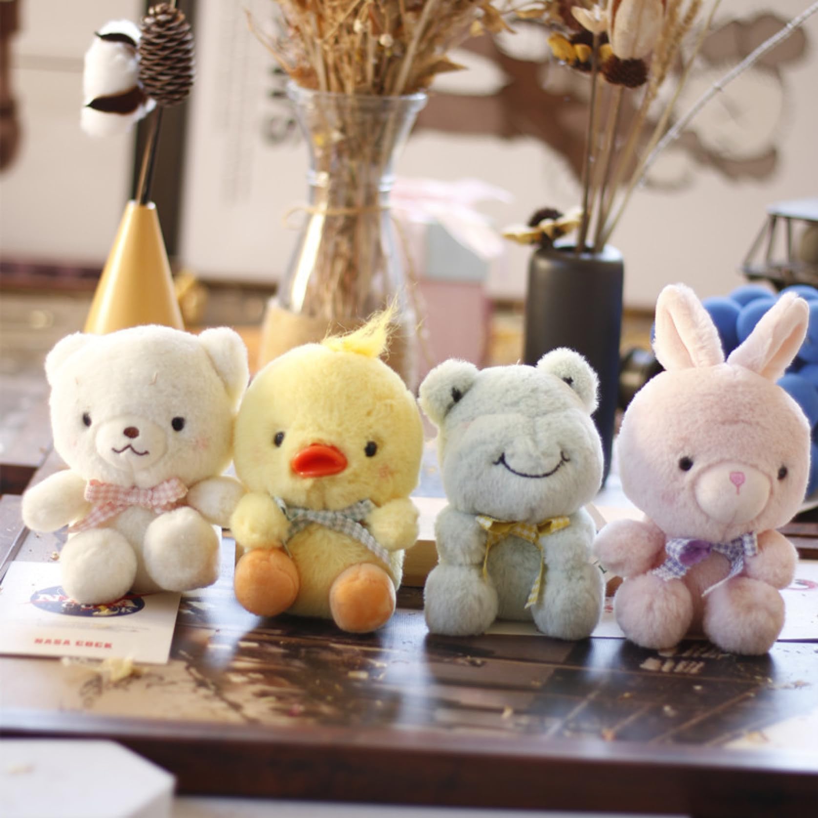 Amazon.co.jp: 4点セット ぬいぐるみ キーホルダー 鳥 熊 兎 カエル