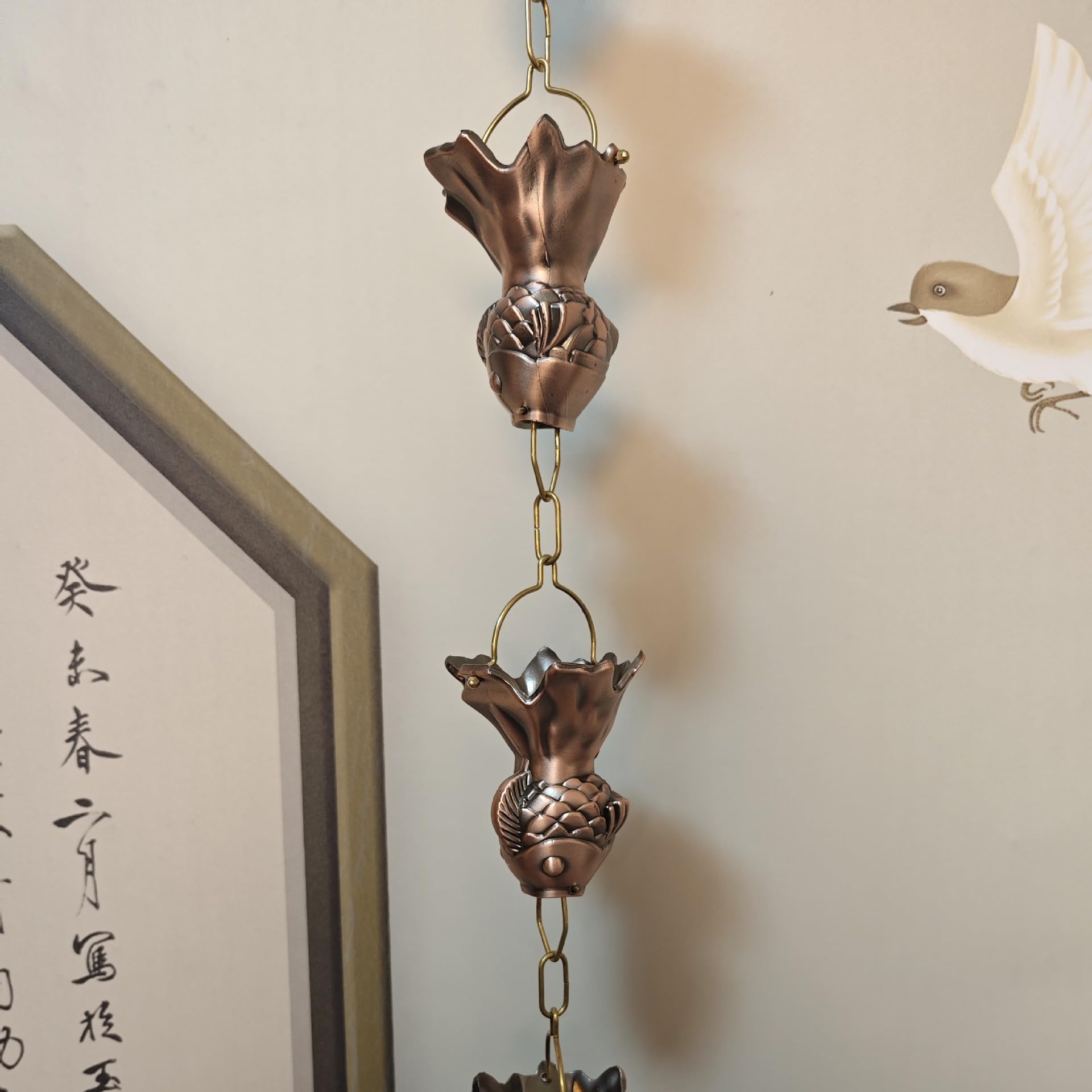 Amazon.co.jp: 鎖樋 レインチェーン 和風 排水 1m 雨どい用鎖樋 側溝雨