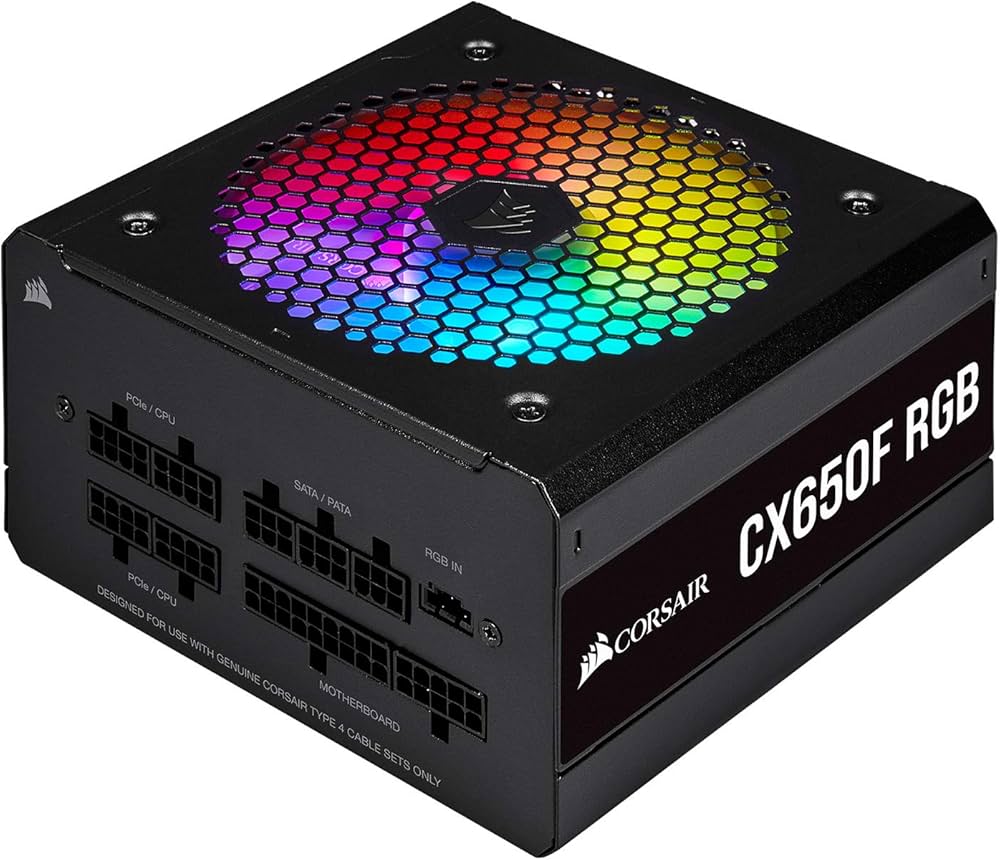 Amazon | Corsair CX650F RGB -Black- 650W フルモジュラー式 PC電源