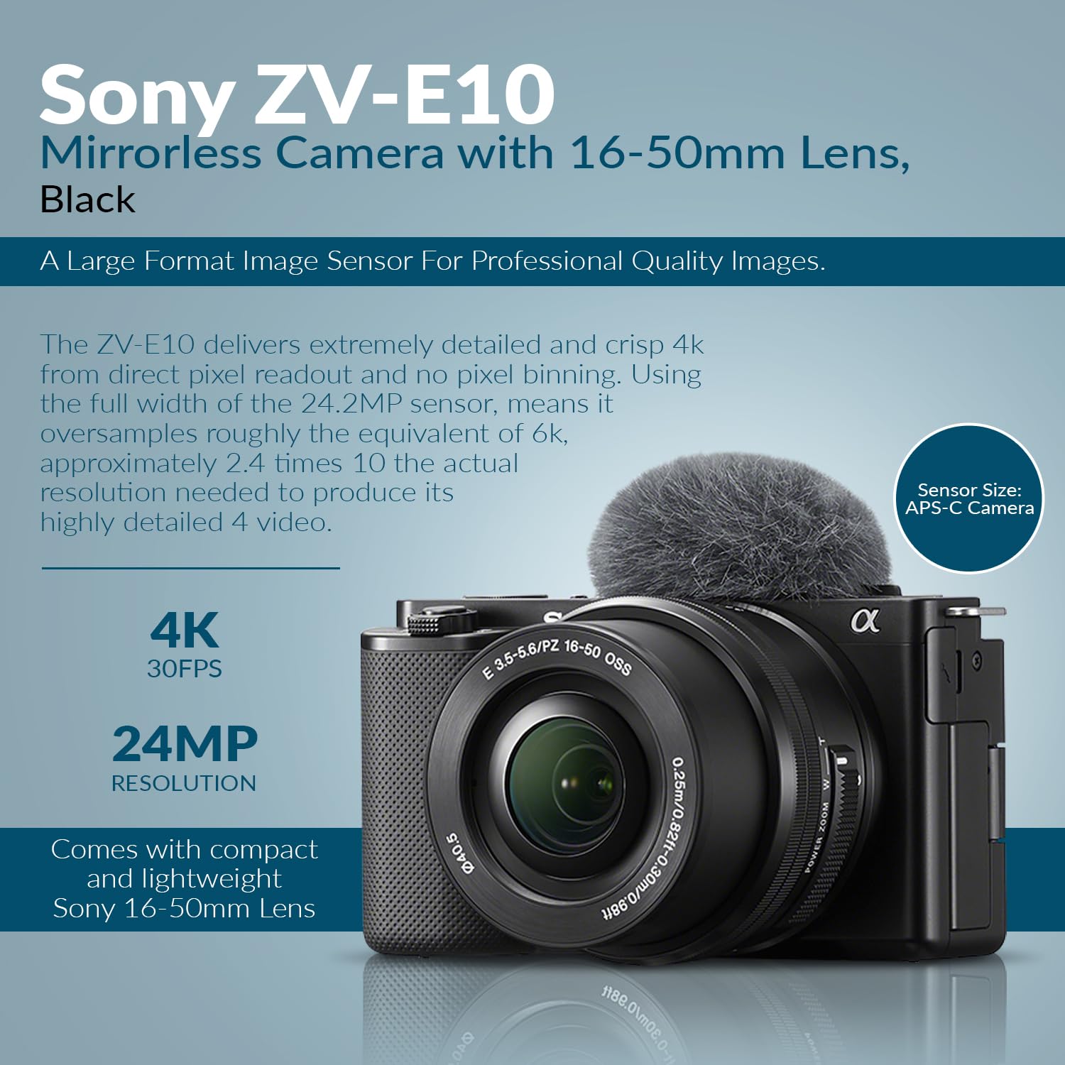 Amazon.com : Sony ZV-E10 APS-C Mirrorless Camera with E PZ 16-50mm