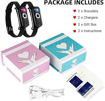 Amazon.co.jp: PULOMI 長距離タッチブレスレット 2個セット - Lovers