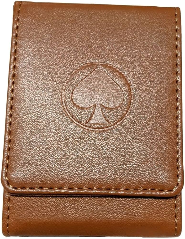 Amazon.co.jp: EIKETU トランプケース 革 マグネット式 (ブラウン