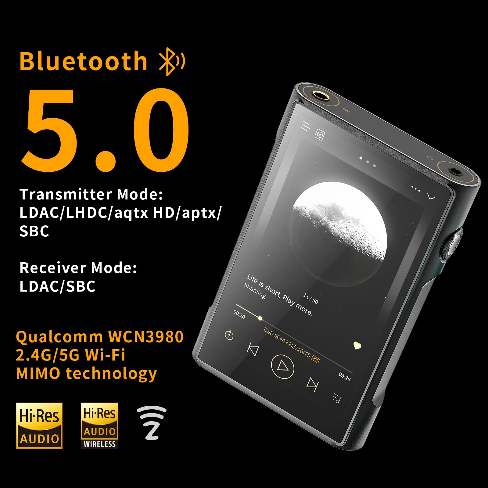 Amazon.com: SHANLING M3 Ultra MP3/MP4 Player,Hi-Res Bluetooth