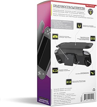 Amazon.com: Surge Nintendo Switch Lite Flip Cover Case - Grey