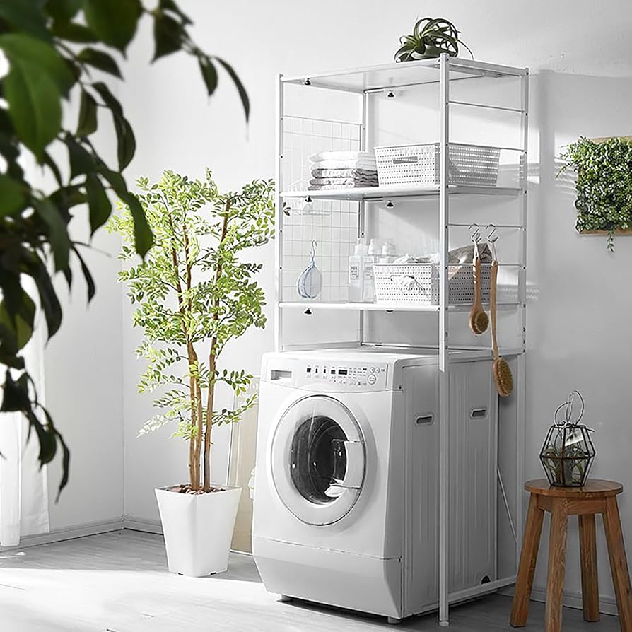 Amazon.co.jp: WOCAOFALランドリーラック 洗濯機ラック スリム 伸縮 3