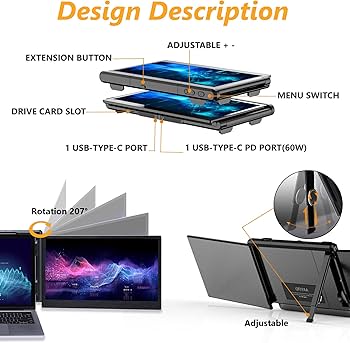 Amazon.co.jp: TMSAOKY OFIYAA P2 Pro トリプルポータブルモニター