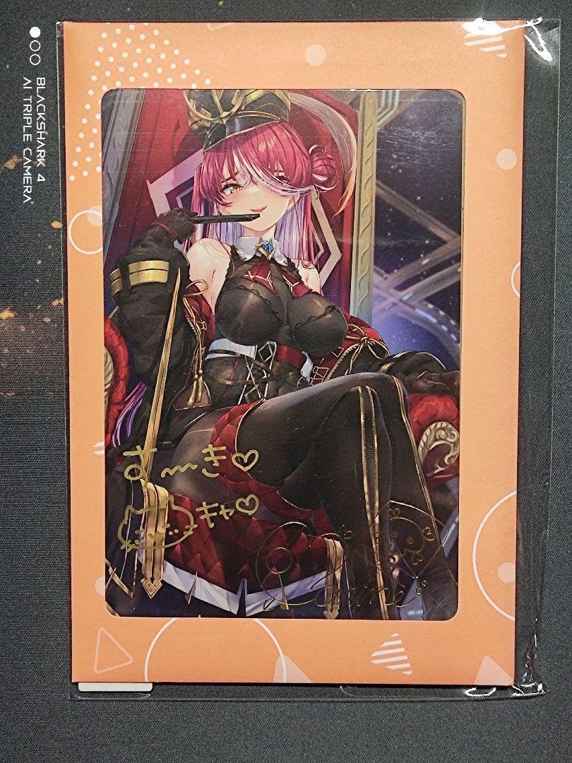 Amazon.co.jp: 宝鐘マリン 2022誕生日記念 直筆メッセージ、複製箔押し