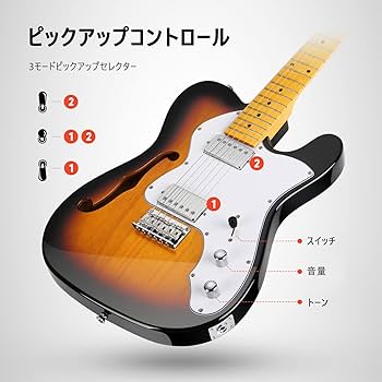 Amazon | Donner エレキギター TCタイプ ジャズ 初心者セット 上質な