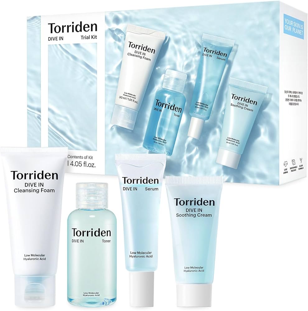 Amazon.com: Torriden DIVE IN Trial Kit | Hyaluronic Acid Infused