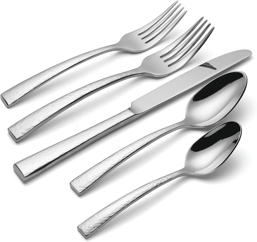 Amazon.com | Oneida Silverware Set, Cabria 45-Piece Fine Flatware