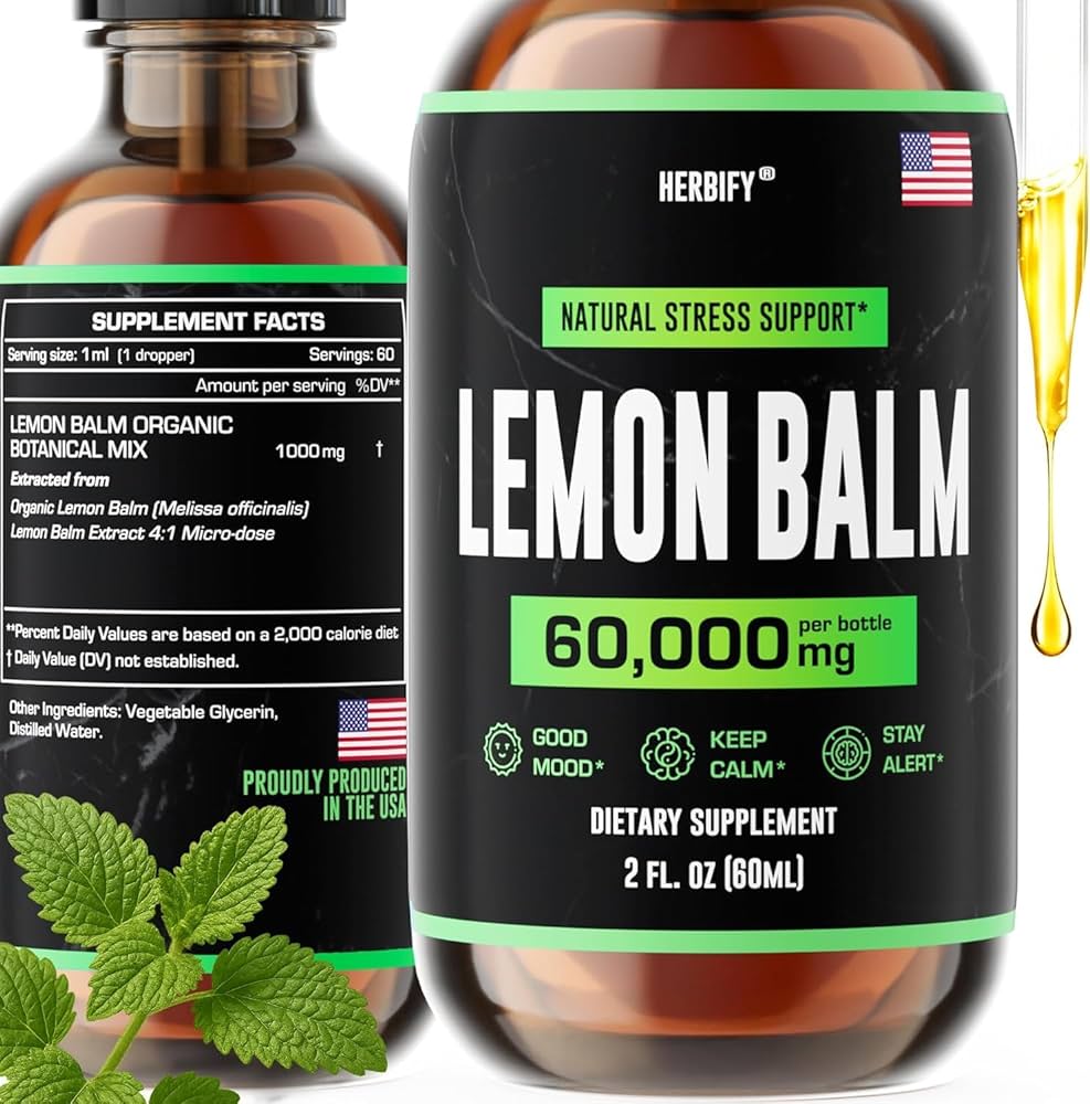 Amazon.com: HERBIFY Lemon Balm Tincture - Melissa Officinalis Leaf