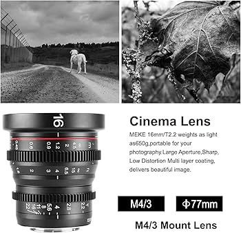 Amazon | Meike 16mm t2.2 大口径マニュアルフォーカスプライムミニ