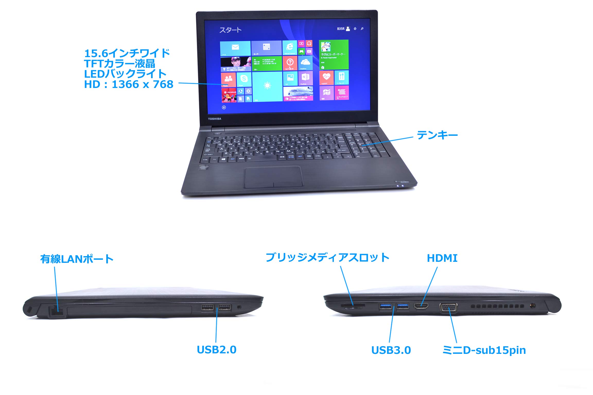 Amazon.co.jp: 中古ノートパソコン Windows8.1 東芝 dynabook