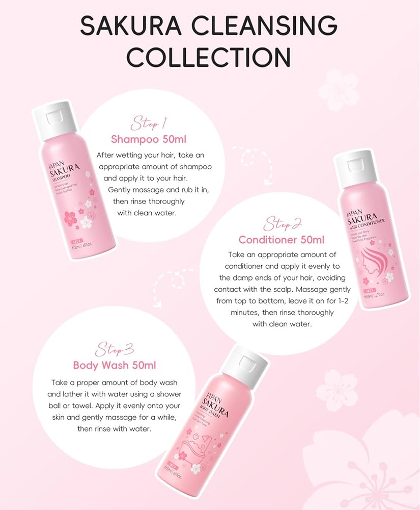 Amazon.com : BSMKCL Mini Bath & Hair Care Set for Women - 3pcs