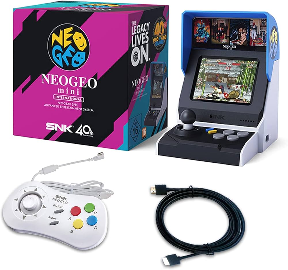 Neo Geo Mini International Arcade and White Game Pad Set [Included