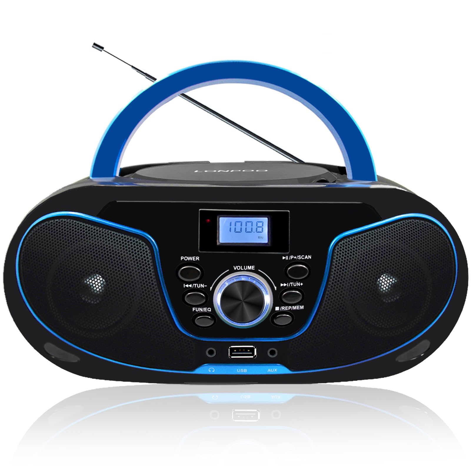 Amazon.com: LONPOO Stereo CD Boombox Portable Bluetooth Digital