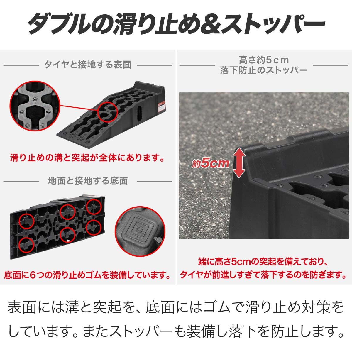 Amazon | ottostyle.jp カースロープ タイヤスロープ 2個セット 耐荷重