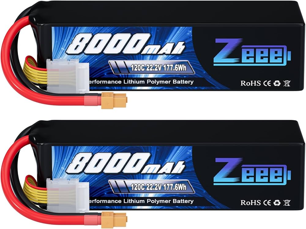 Amazon.com: Zeee 6S Lipo Battery 8000mAh 22.2V 120C Soft Pack RC