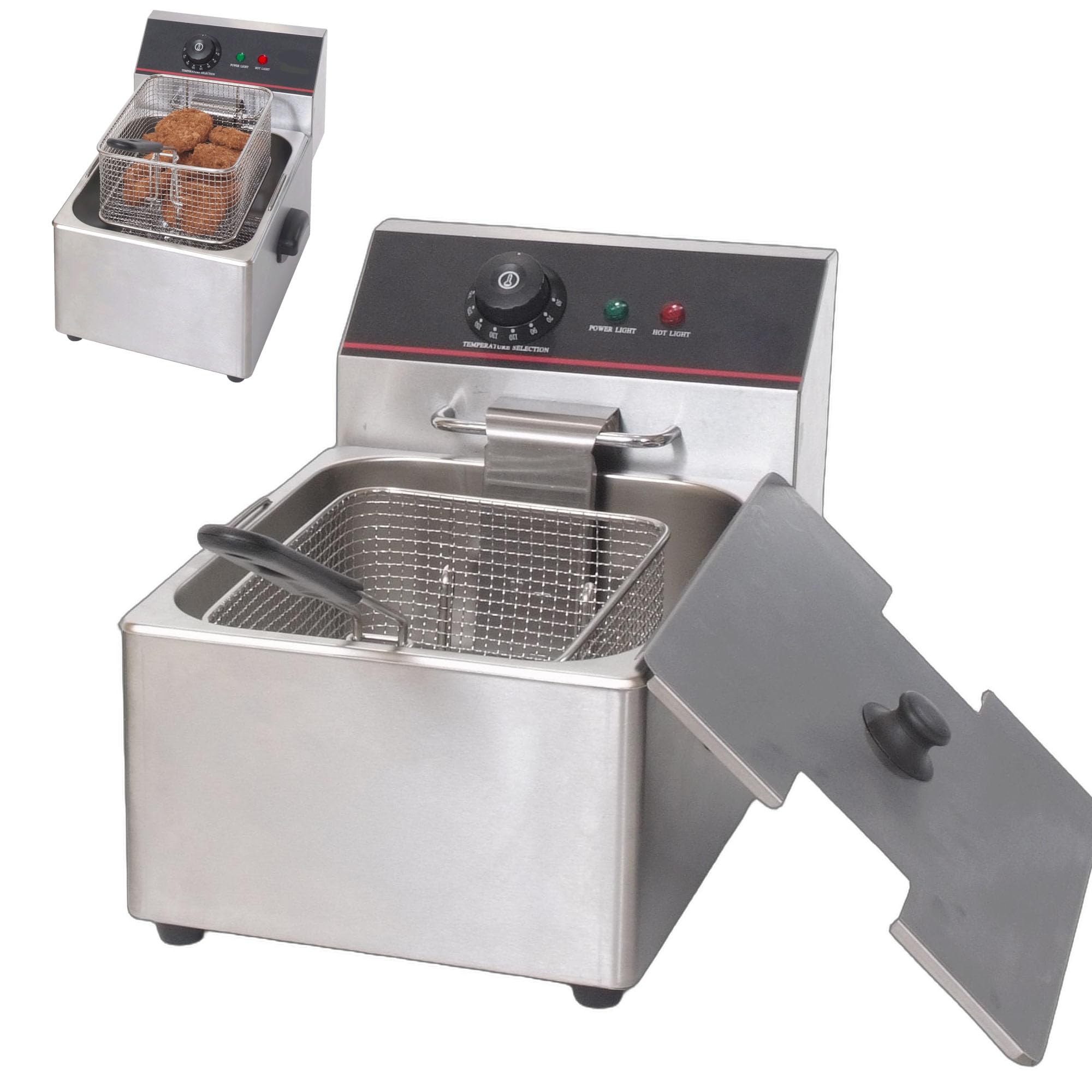 Amazon.co.jp: 電気フライヤー FL-DS6 6L 一槽式 ミニフライヤー 卓上