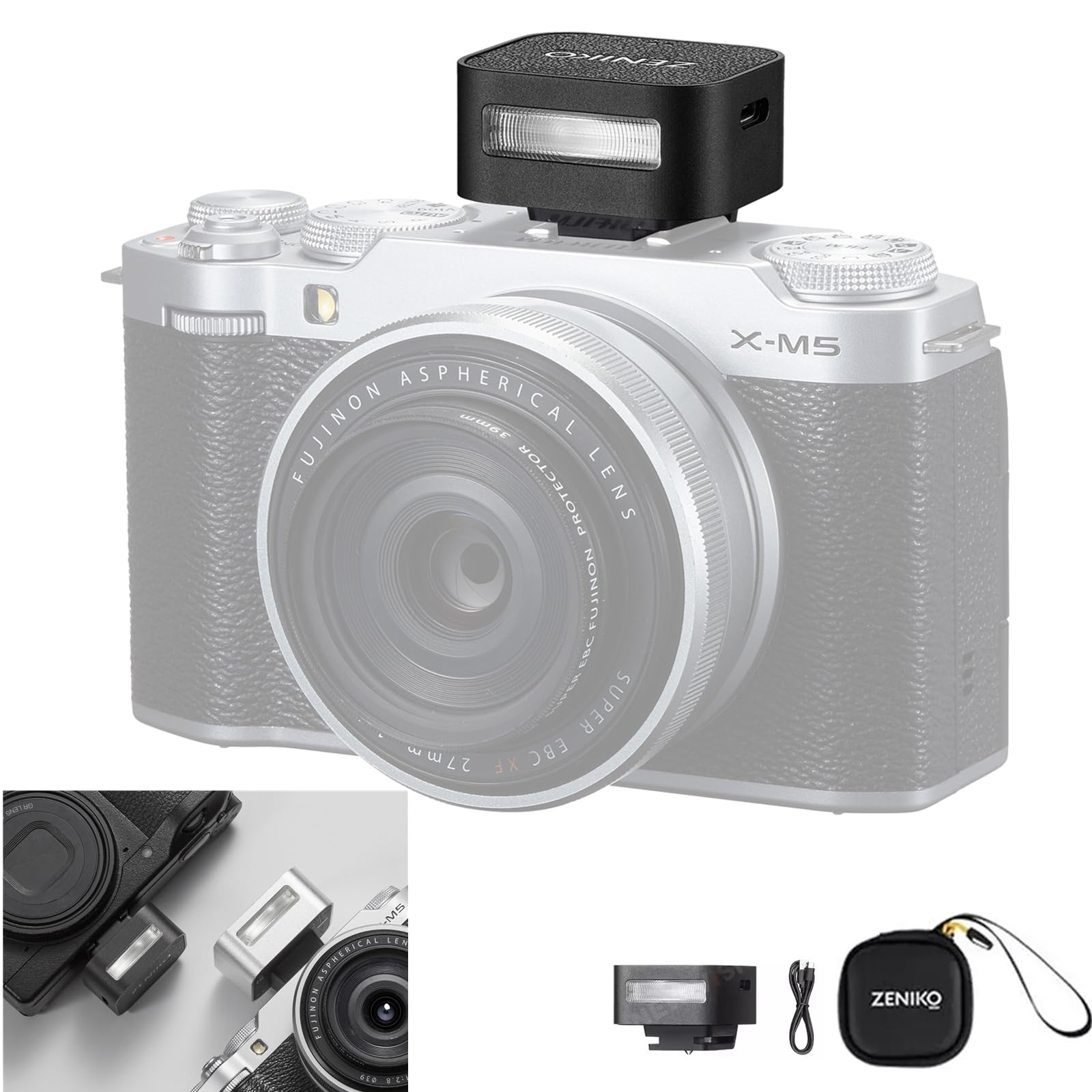 Amazon | ZENIKO ZF08カメラ用ミニフラッシュストロボ GR3/GR3X/Fuji