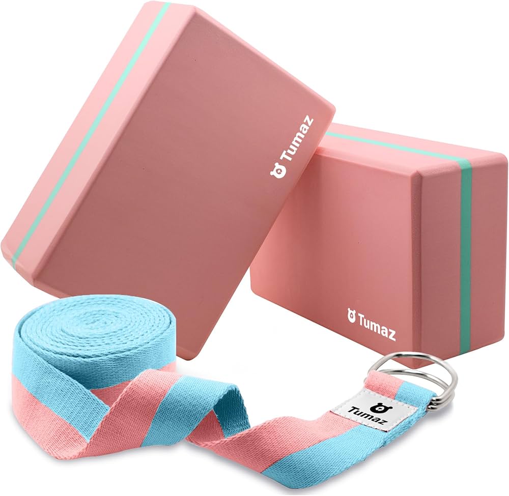 Amazon | 【Tumaz】ヨガブロックヨガベルト ポーズ補助用3点セット(高